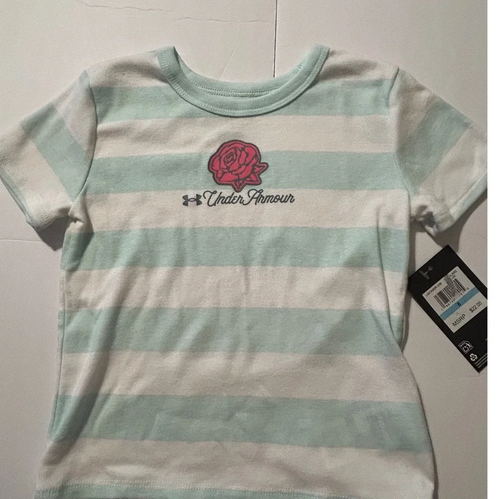 Nike Under Armour Girls Graphic T-Shirt Bundle Pink Blue Size 5 NWT